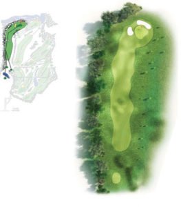 Plan du trou 2 du parcours 9 trous