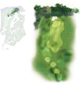 Plan du trou 3 sur le parcours 9 trous