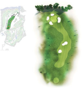 Map of hole 4 of the 9-hole course