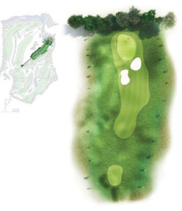 Map of hole 5 on the 9-hole course
