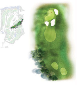 Map of hole 6 on the 9-hole course