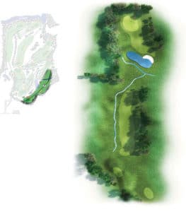 Plan du trou 7 du parcours 9 trous