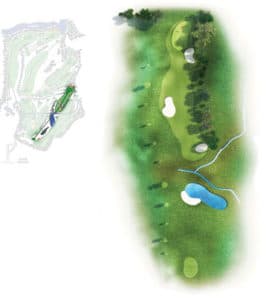 Plan du trou 8 du parcours 9 trous