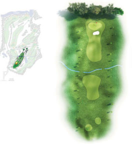 Plan du trou 9 du parcours 9 trous